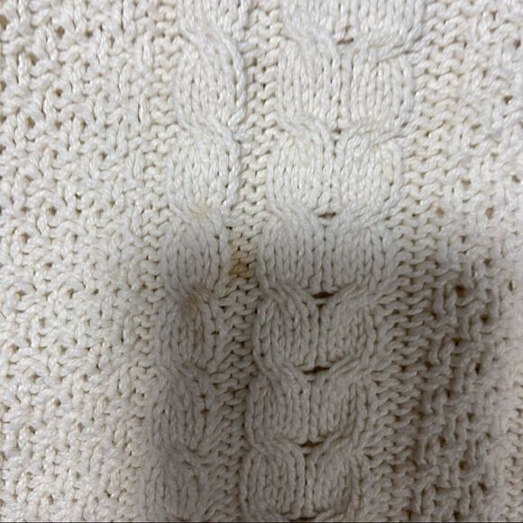 Vintage Cerulean Ivory / off white Short Sleeved Cross Country Knits Sweater - Picture 13 of 15